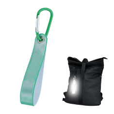 3M Reflexný prívesok s karabínou - zelená